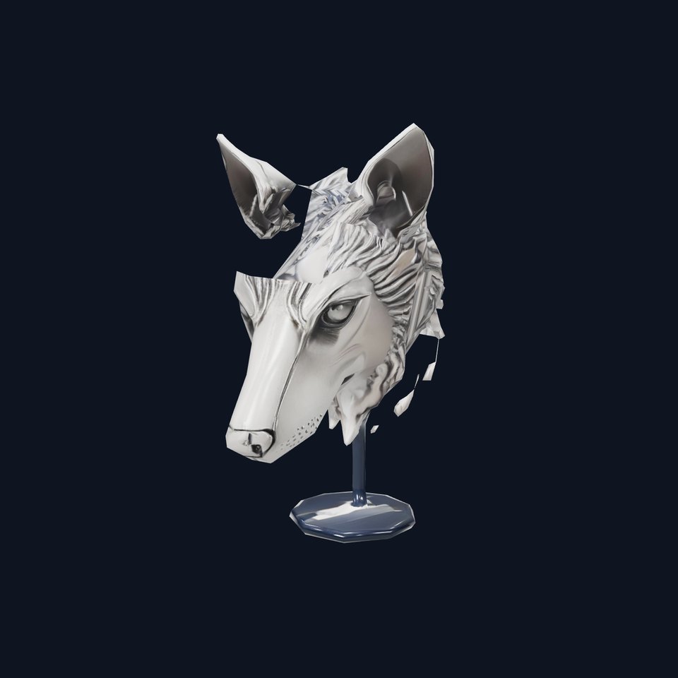 Silver Wolf Head model pack
